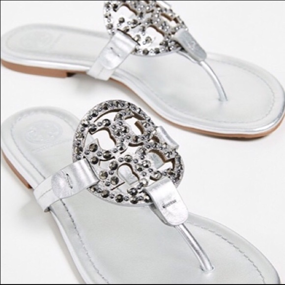 NEW• Tory Burch Miller Embellished Sandals - Picture 3 of 9